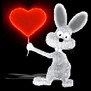 GIF animado (2033) Conejo enamorado