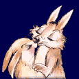 GIF animado (2040) Conejos besandose