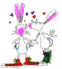 GIF animado (2052) Conejos romanticos