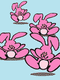 GIF animado (9090) Conejos saltando