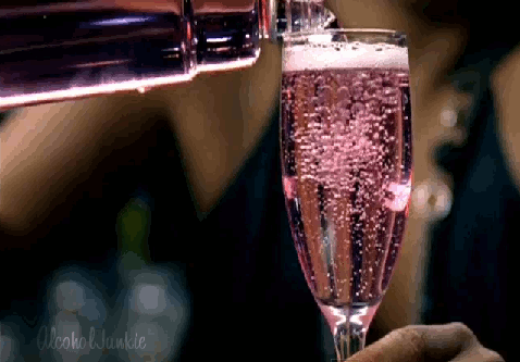 GIF animado (413) Copa de champan rosado