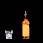 GIF animado (679) Copa y botella de whisky