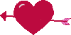 GIF animado (3186) Corazon atravesado por flecha