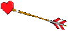GIF animado (3194) Corazon atravesado por flecha
