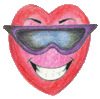GIF animado (3171) Corazon divertido