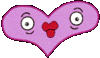 GIF animado (3460) Corazon ojos boca