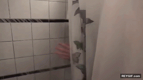 GIF animado (116623) Cuando vuelves pasado de vueltas a casa y crees que darte una ducha es una gran idea