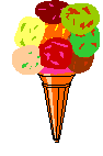 GIF animado (910) Cucurucho de helado de sabores