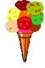 GIF animado (910) Cucurucho de helado de sabores