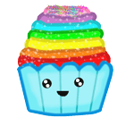 GIF animado (940) Cupcake arcoiris