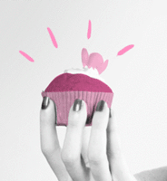 GIF animado (952) Cupcake rosa