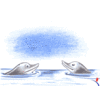 GIF animado (2056) Delfines romanticos