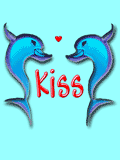 GIF animado (5808) Delfines y beso