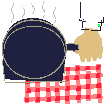 GIF animado (1322) Desayuno de huevos con bacon
