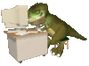 GIF animado (7500) Dinosaurio ordenador