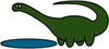 GIF animado (7557) Diplodocus bebiendo