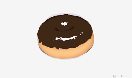 GIF animado (780) Donut chocolate girando
