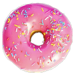 GIF animado (793) Donut rosa girando