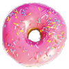 GIF animado (793) Donut rosa girando
