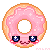 GIF animado (794) Donut rosa kawaii