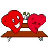 GIF animado (3990) Dos corazones