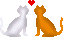 GIF animado (7891) Dos gatos enamorados