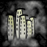 GIF animado (11533) Edificios entre el humo