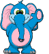 GIF animado (9126) Elefante azul