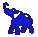 GIF animado (9128) Elefante azul