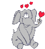 GIF animado (2066) Elefante enamorado