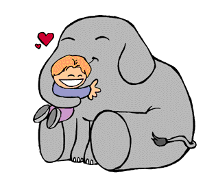 GIF animado (2069) Elefante enamorado