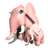 GIF animado (9144) Elefante mama con su bebe