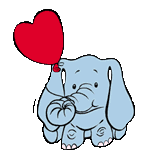 GIF animado (2072) Elefante romantico