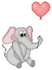 GIF animado (2076) Elefante romantico