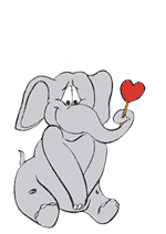 GIF animado (2077) Elefante romantico