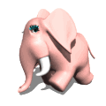 GIF animado (9150) Elefante rosa