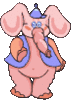GIF animado (9154) Elefante rosa