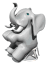 GIF animado (9156) Elefante sentado
