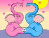 GIF animado (2078) Elefantes de amor