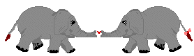 Imagen GIF de Elefantes enamorados animado