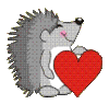 GIF animado (2085) Erizo enamorado
