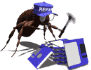 GIF animado (8260) Escarabajo arreglando disquetes