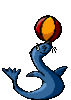 GIF animado (5883) Foca con una pelota