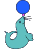 GIF animado (5884) Foca con una pelota