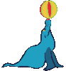 GIF animado (5886) Foca con una pelota