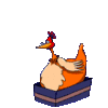 GIF animado (6974) Gallina divertida