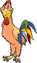 GIF animado (7042) Gallo con plumas de colores