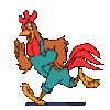 GIF animado (7044) Gallo corriendo