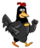GIF animado (7052) Gallo negro