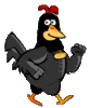 GIF animado (7052) Gallo negro